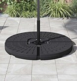 VidaXL Parasolvoeten waaiervormig 4 st zwart