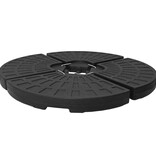 VidaXL Parasolvoeten waaiervormig 4 st zwart