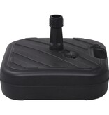 VidaXL Parasolvoet gevuld met zand/water 24 L zwart