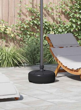 VidaXL Parasolvoet gevuld met zand/water 15 L zwart