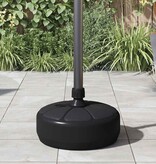 VidaXL Parasolvoet gevuld met zand/water 15 L zwart