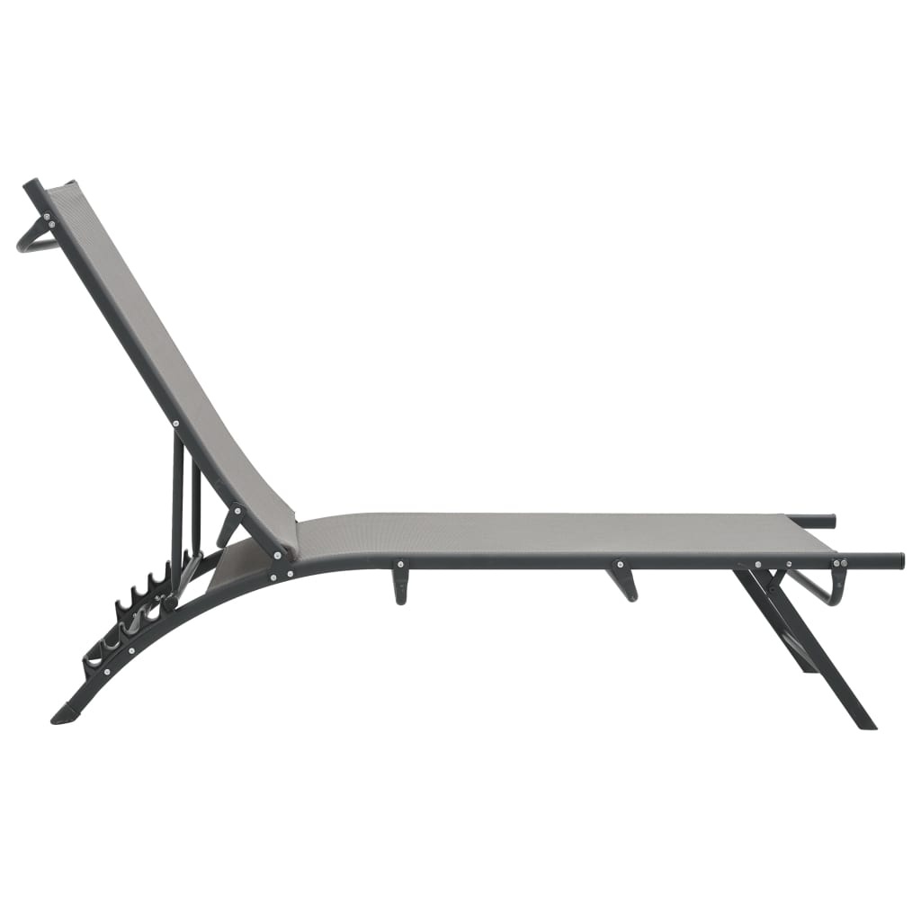 VidaXL Ligbedden 2 st textileen en staal