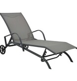 VidaXL Ligbed staal en textileen