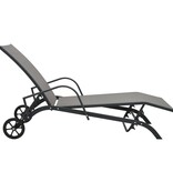 VidaXL Ligbed staal en textileen