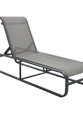 VidaXL Ligbed aluminium en textileen
