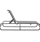 VidaXL Ligbed aluminium en textileen