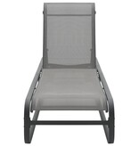 VidaXL Ligbed aluminium en textileen