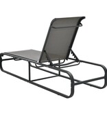 VidaXL Ligbed aluminium en textileen