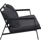 VidaXL 5-delige Loungeset met kussens aluminium donkergrijs