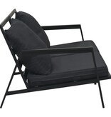 VidaXL 4-delige Loungeset met kussens aluminium donkergrijs