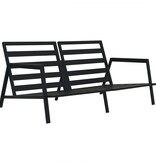 VidaXL 5-delige Loungeset met kussens aluminium donkergrijs