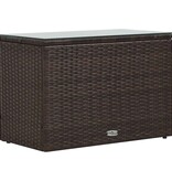 VidaXL 5-delige Loungeset met kussens poly rattan bruin