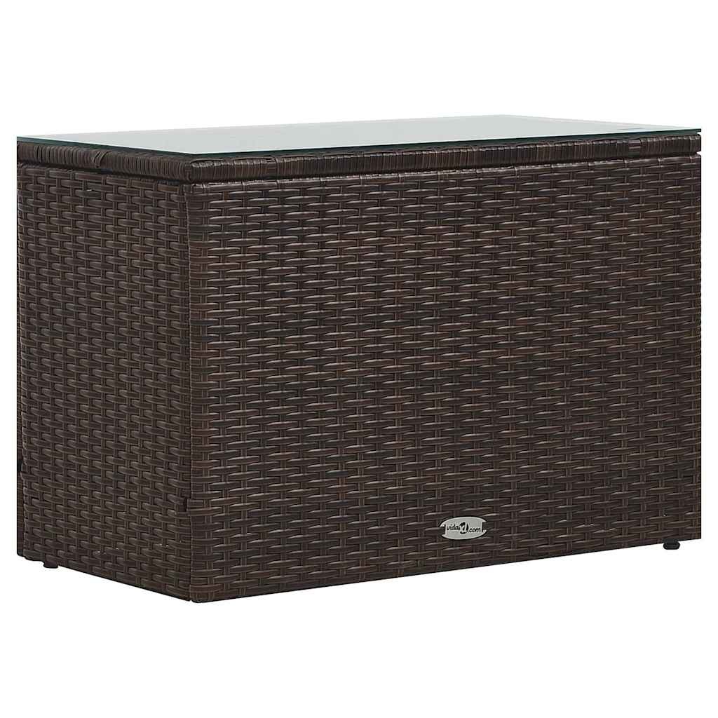 VidaXL 5-delige Loungeset met kussens poly rattan bruin