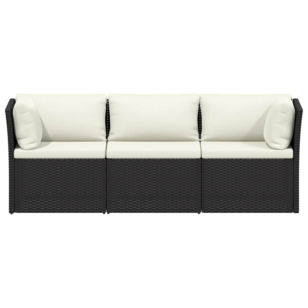 VidaXL 4-delige Loungeset met kussens poly rattan bruin