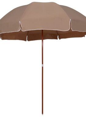 VidaXL Parasol met stalen paal 300 cm taupe