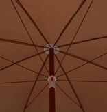 VidaXL Parasol met stalen paal 300 cm taupe