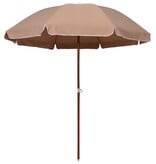 VidaXL Parasol met stalen paal 240 cm taupe
