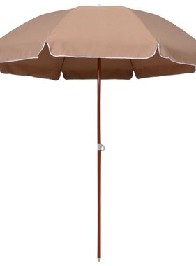 VidaXL Parasol met stalen paal 240 cm taupe