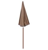 VidaXL Parasol met stalen paal 240 cm taupe