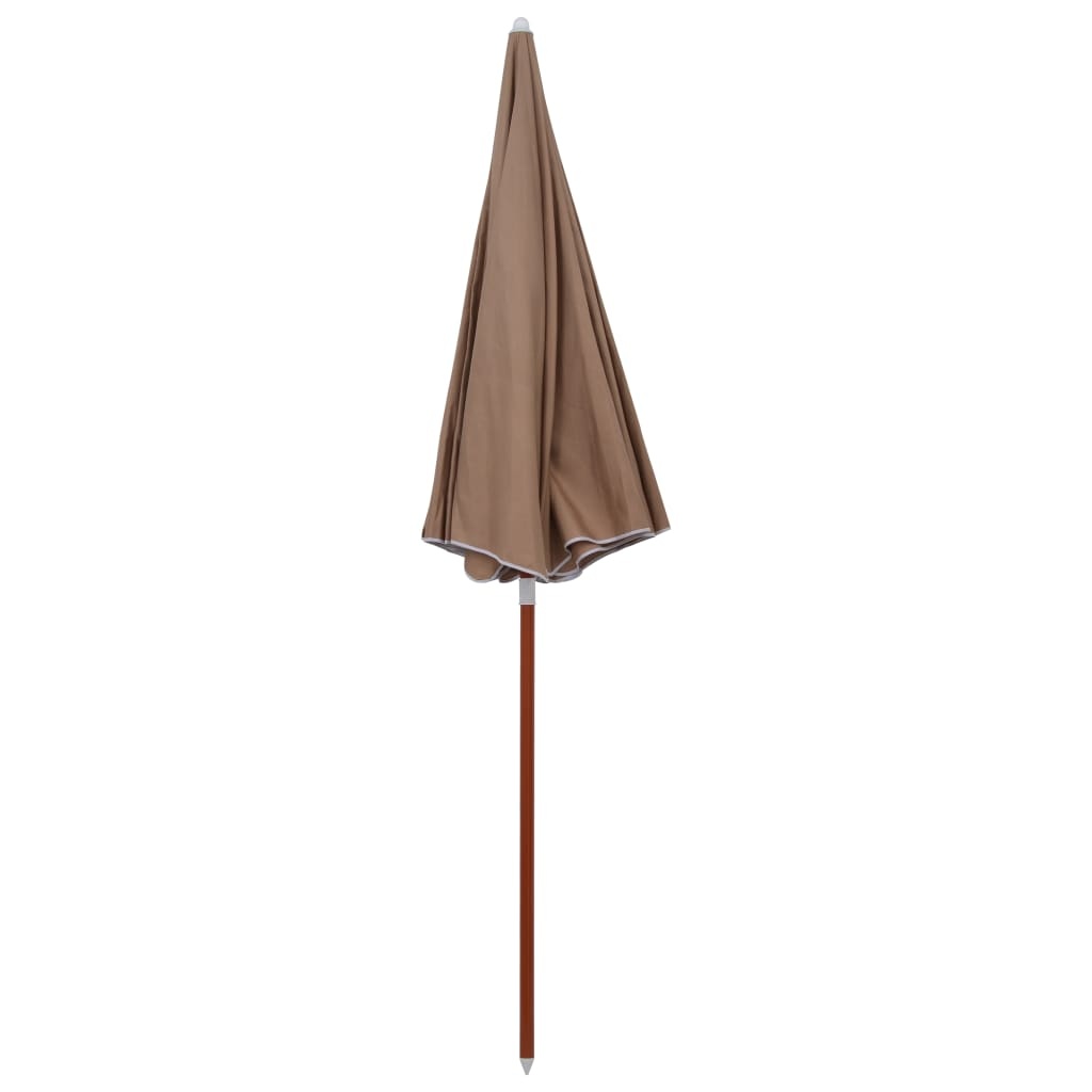 VidaXL Parasol met stalen paal 240 cm taupe