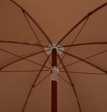 VidaXL Parasol met stalen paal 240 cm taupe