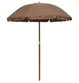 VidaXL Parasol met stalen paal 180 cm taupe