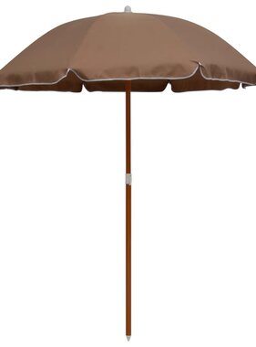 VidaXL Parasol met stalen paal 180 cm taupe