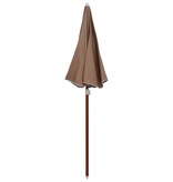 VidaXL Parasol met stalen paal 180 cm taupe