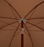 VidaXL Parasol met stalen paal 180 cm taupe