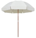 VidaXL Parasol met stalen paal 300 cm zandkleurig