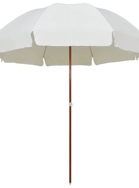 VidaXL Parasol met stalen paal 300 cm zandkleurig