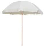 VidaXL Parasol met stalen paal 240 cm zandkleurig