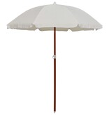 VidaXL Parasol met stalen paal 180 cm zandkleurig
