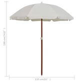 VidaXL Parasol met stalen paal 180 cm zandkleurig