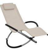 VidaXL Kinderligbed staal crèmekleurig