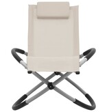 VidaXL Kinderligbed staal crèmekleurig