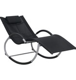 VidaXL Ligbed met kussen textileen zwart