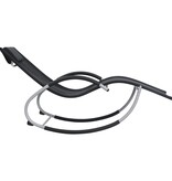 VidaXL Ligbed met kussen textileen zwart