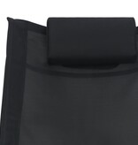 VidaXL Ligbed met kussen textileen zwart