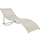 VidaXL Ligbedden inklapbaar 2 st textileen crème