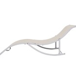 VidaXL Ligbedden inklapbaar 2 st textileen crème