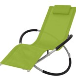 VidaXL Tuinligbed geometrisch staal groen