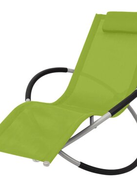 VidaXL Tuinligbed geometrisch staal groen