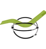 VidaXL Tuinligbed geometrisch staal groen