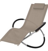 VidaXL Tuinligbed geometrisch staal taupe