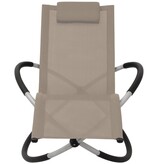 VidaXL Tuinligbed geometrisch staal taupe