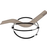 VidaXL Tuinligbed geometrisch staal taupe