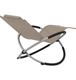 VidaXL Tuinligbed geometrisch staal taupe