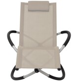 VidaXL Tuinligbed geometrisch staal crème