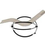 VidaXL Tuinligbed geometrisch staal crème